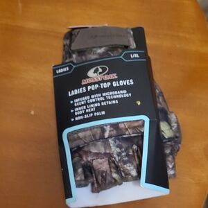 Mossy Oak Women's Camo Pop-Top Gloves